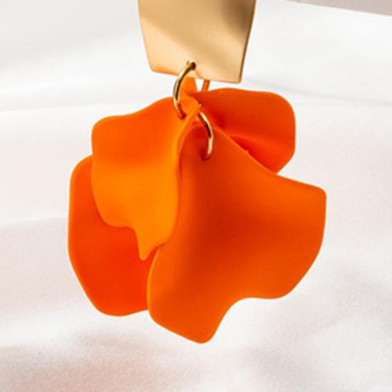 1 пара серег-капель, темперамент, элегантные нестандартные геометрические универсальные украшения, акриловая оболочка, женский цветок