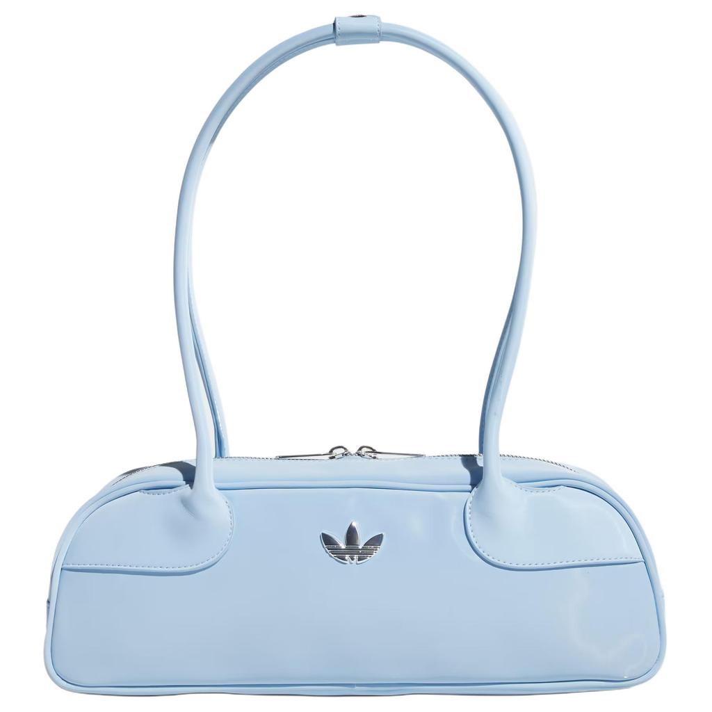 New Adidas Originals Matte Velour Polyurethane Baguette Bag Shoulder Bag Women's Blue KE4016