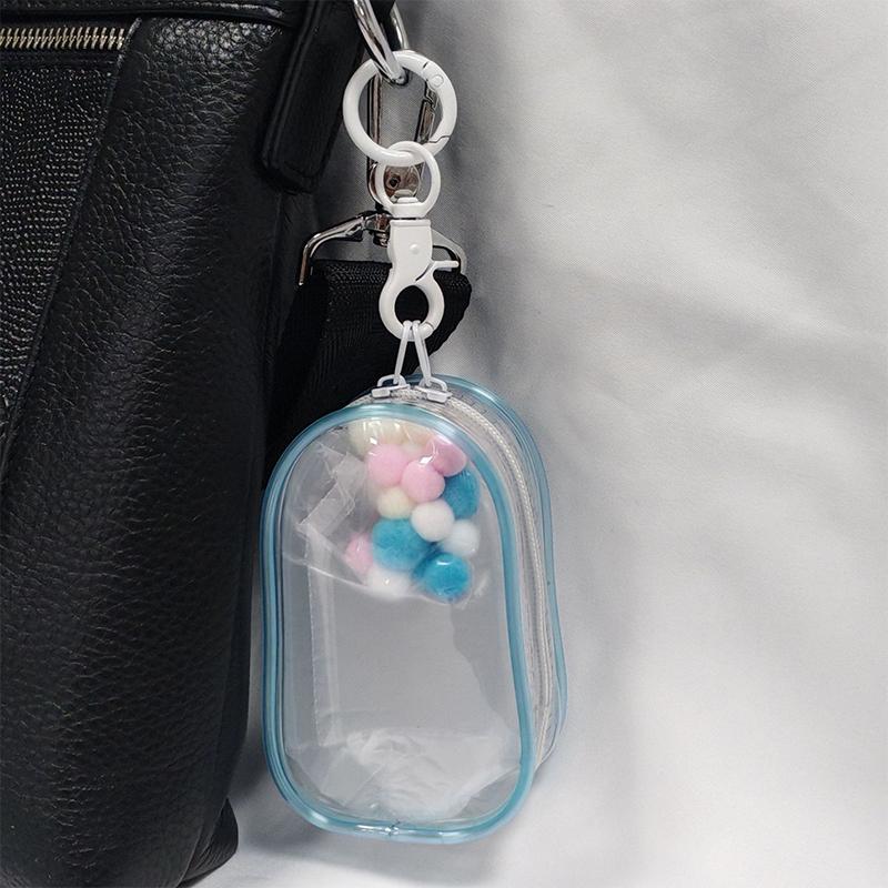 Кукольный дисплей Прозрачный ящик для хранения Мешочек Mystery Box Брелок Сумка Милая кукольная сумка Организация с плюшевым мячом Пылезащитный чехол