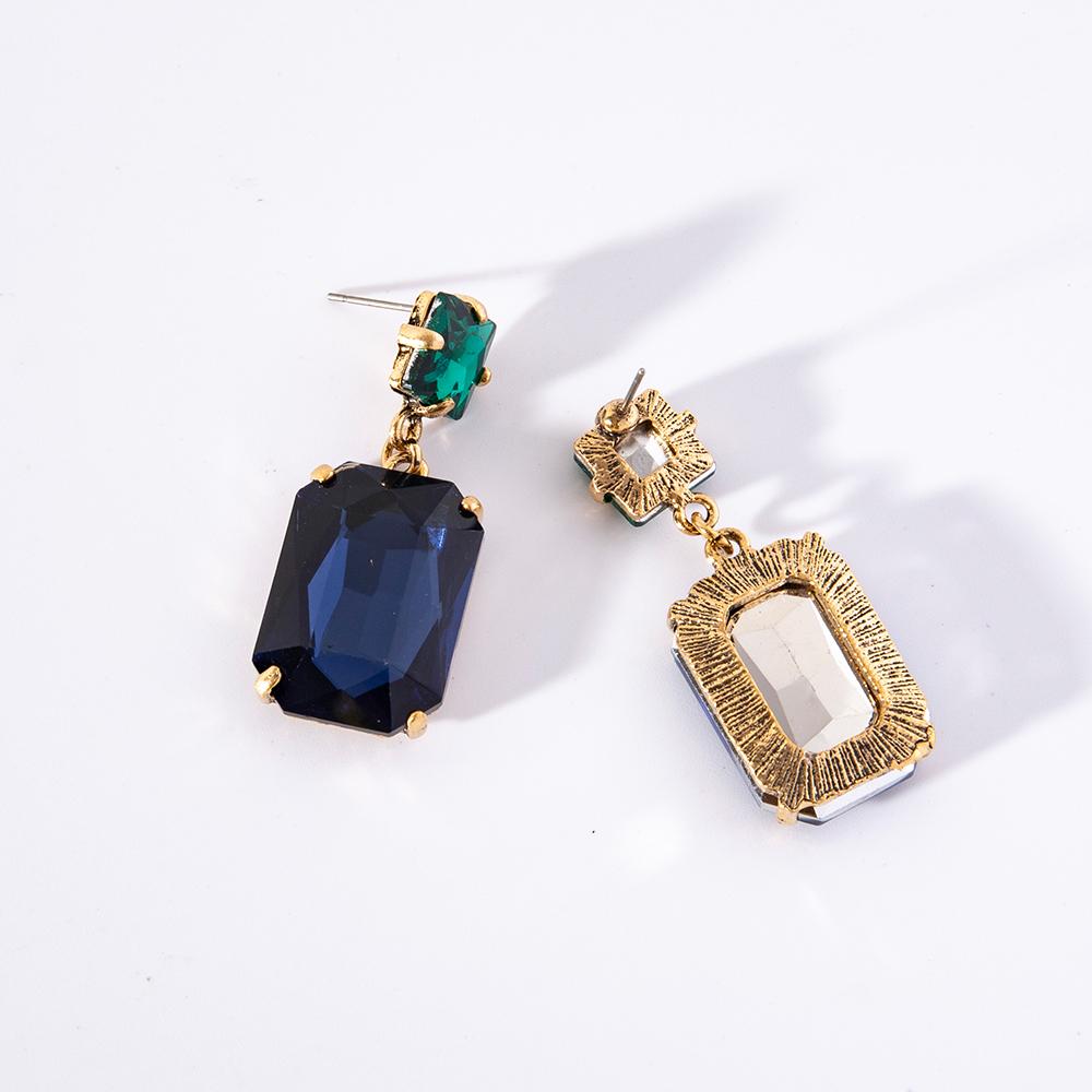 Pinkdudu Simple Geometric Acrylic Multicolor Drop Earrings Fashion Alloy Gold Plated Earrings for Women Jewelry Gifts PD639