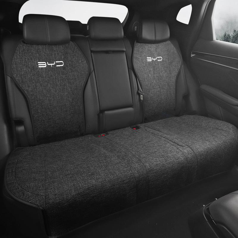 Чехол на автомобильное сиденье для BYD Atto 3 Yuan Plus, льняная дышащая подушка для передних и задних сидений, четыре сезона, универсальный авто