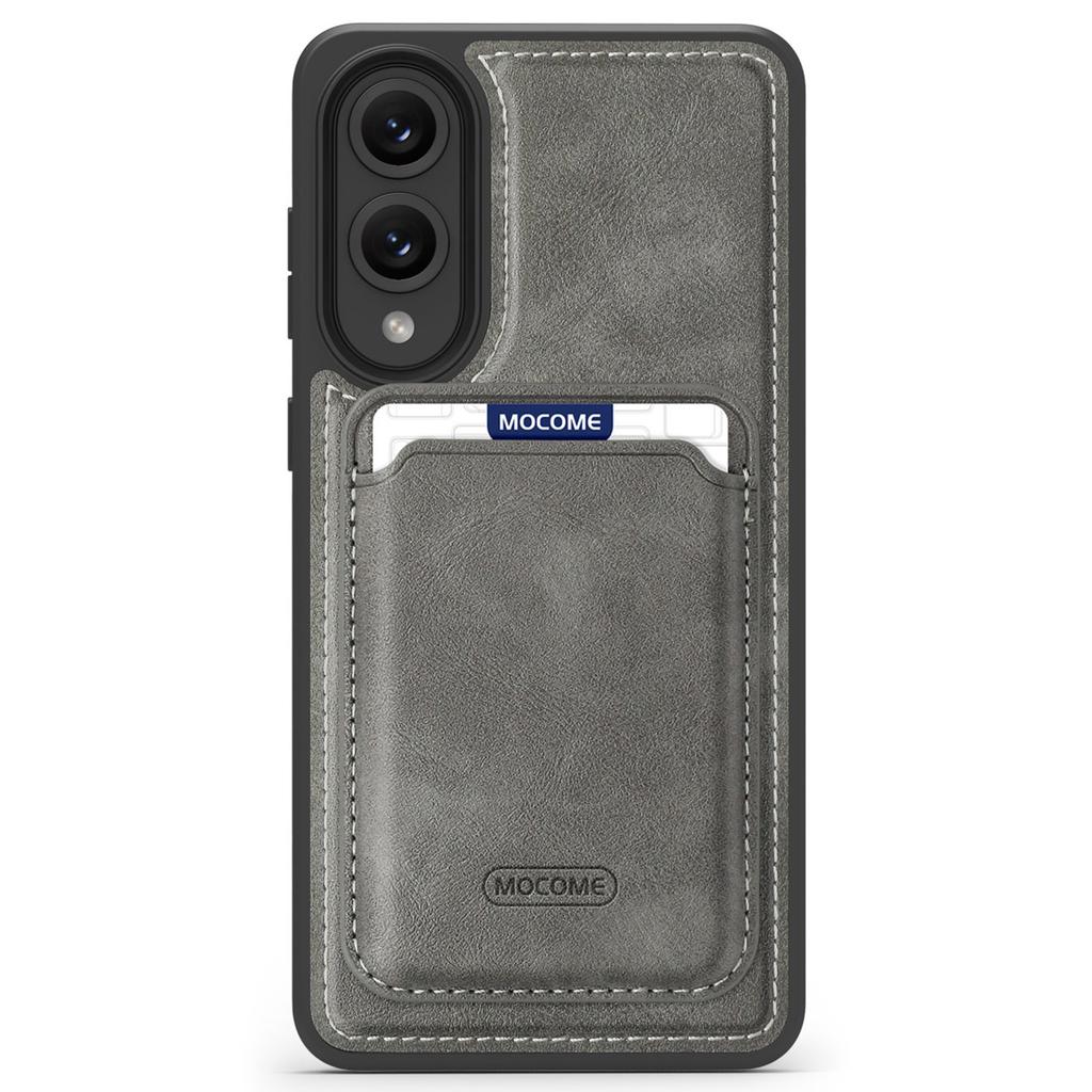 For Samsung Galaxy S25 Edge Magnetic Case with Detachable Card Holder TPU+PU Leather Phone Back Cover