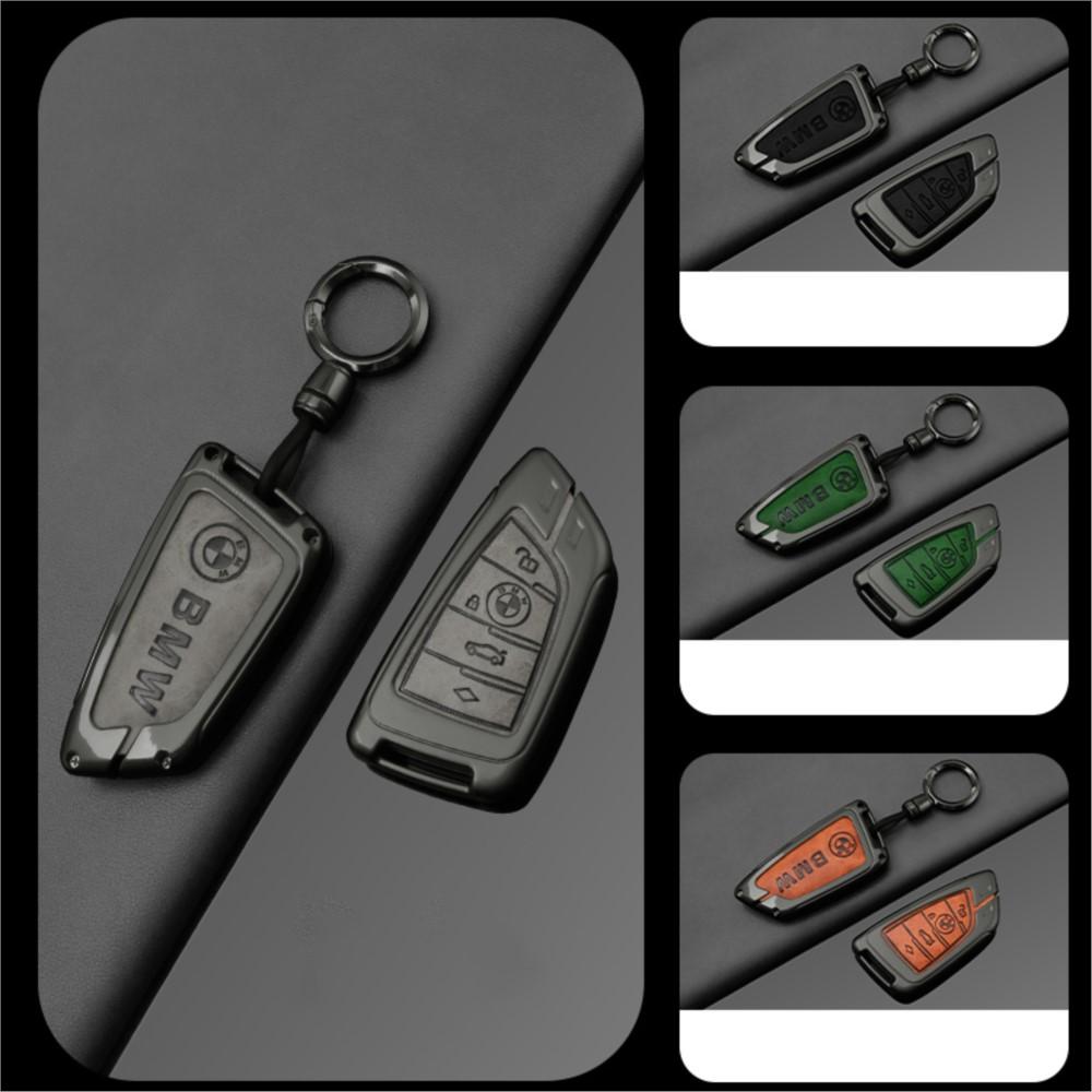 ujhzt6 New Zinc Alloy Car Remote Key Cover Case Holder For BMW X1 X3 X5 X6 X7 G20 G30 G01 G02 G05 G11G32 1 3 5 7 series Car Accessories
