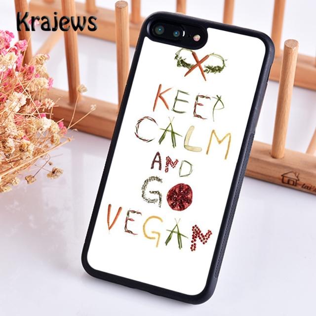 Krajews Vegan Vegetarian Quote Phone Case Cover For IPhone 18 17 Air 16 15 14 plus 11 12 13 pro max coque Shell Fundas
