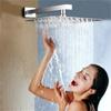 Mounted Ultra-Thin Chrome Finish Waterfall Rainfall Top Sprayer Showerhead Bathroom Accessories