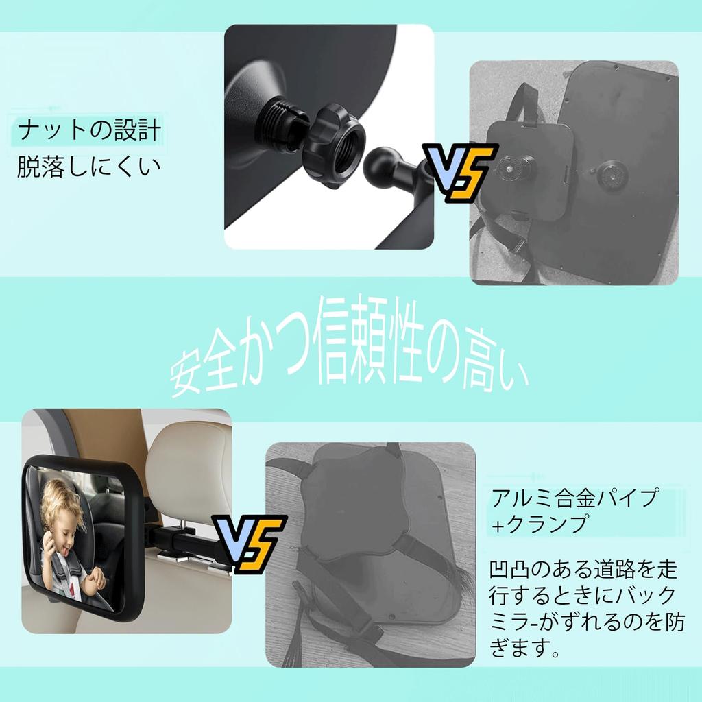 JISHSHAY Car Baby Insight Mirror Детское зеркало Car x Детское зеркало для сиденья Зеркало для автомобиля Детское зеркало на заднем сиденье с фиксированным кронштейном и подвижной рукояткой Большое