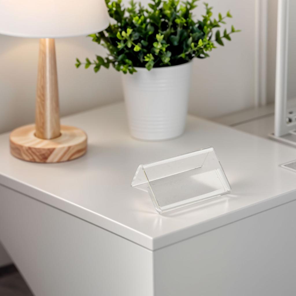 40 шт. 2x4 см Акриловая подставка для табличек, ценник для визиток, подставка для этикеток, акриловая подставка-мольберт для дисплея