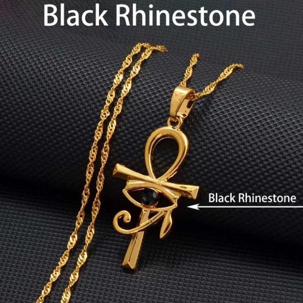 Символ Древнего Египта Анк Вечная Жизнь Крест Глаз Ра Бога Солнца Кулон Ожерелье Амулет Защитить Здоровье Ювелирные Изделия Египетские Очаровательные Аксессуары