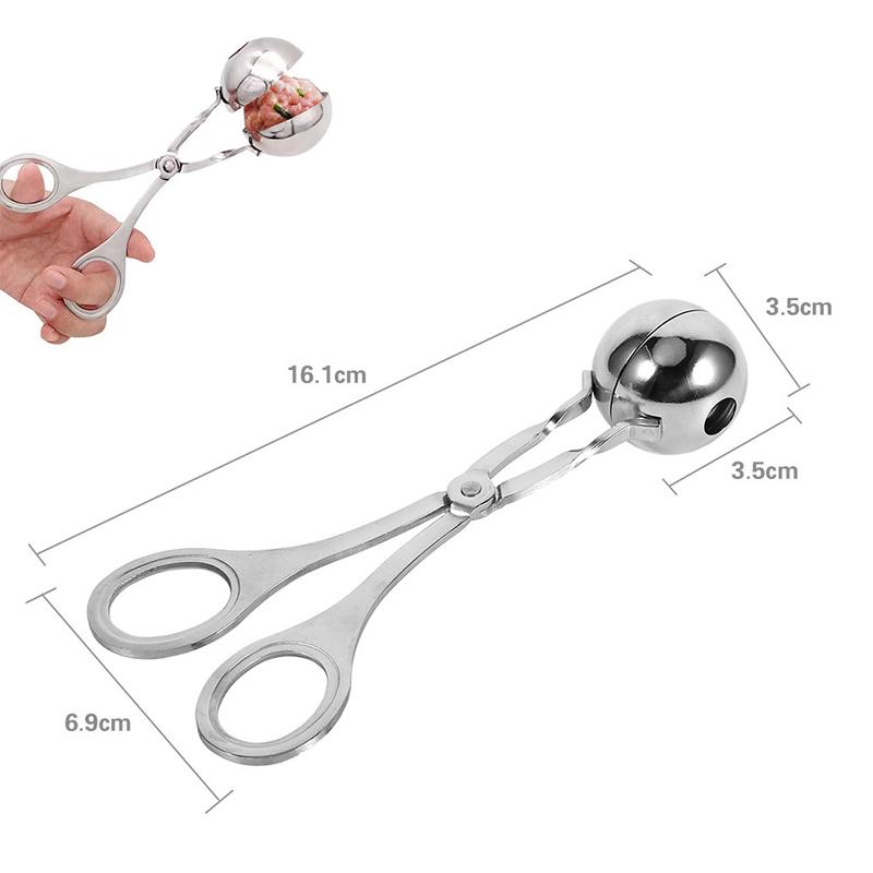 Stainless Steel Meatball Maker with Non-Stick Meat Baller Spoon for Easy Homemade Meatball Kitchen Practical Tools 4