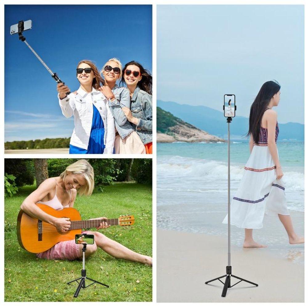 360 Degree Rotation Wireless Bluetooth Tripod Detachable Mobile Phone Camera Stand  Group Photo