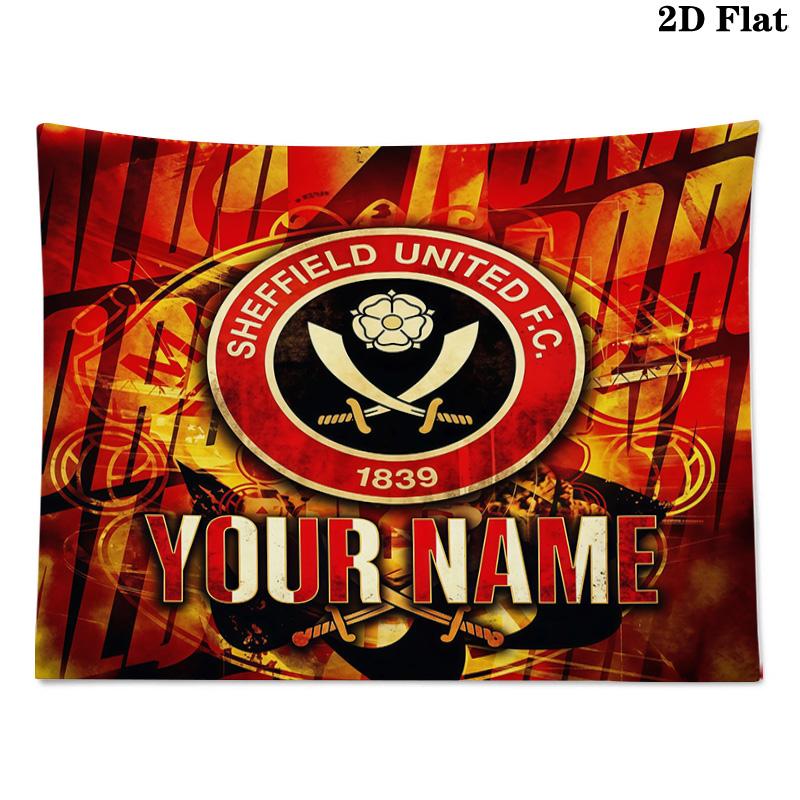 Custom Name Sheffield United Printed Tapestry – Wall Hanging for Bedrooms, Dorms, and Home Decor