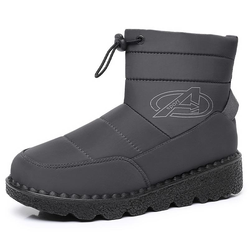 Женские хлопковые туфли полиуретановые сапоги высокие утепленные снегоступы теплые и удобные хлопковые сапоги с напуском утолщенные сапоги женщины