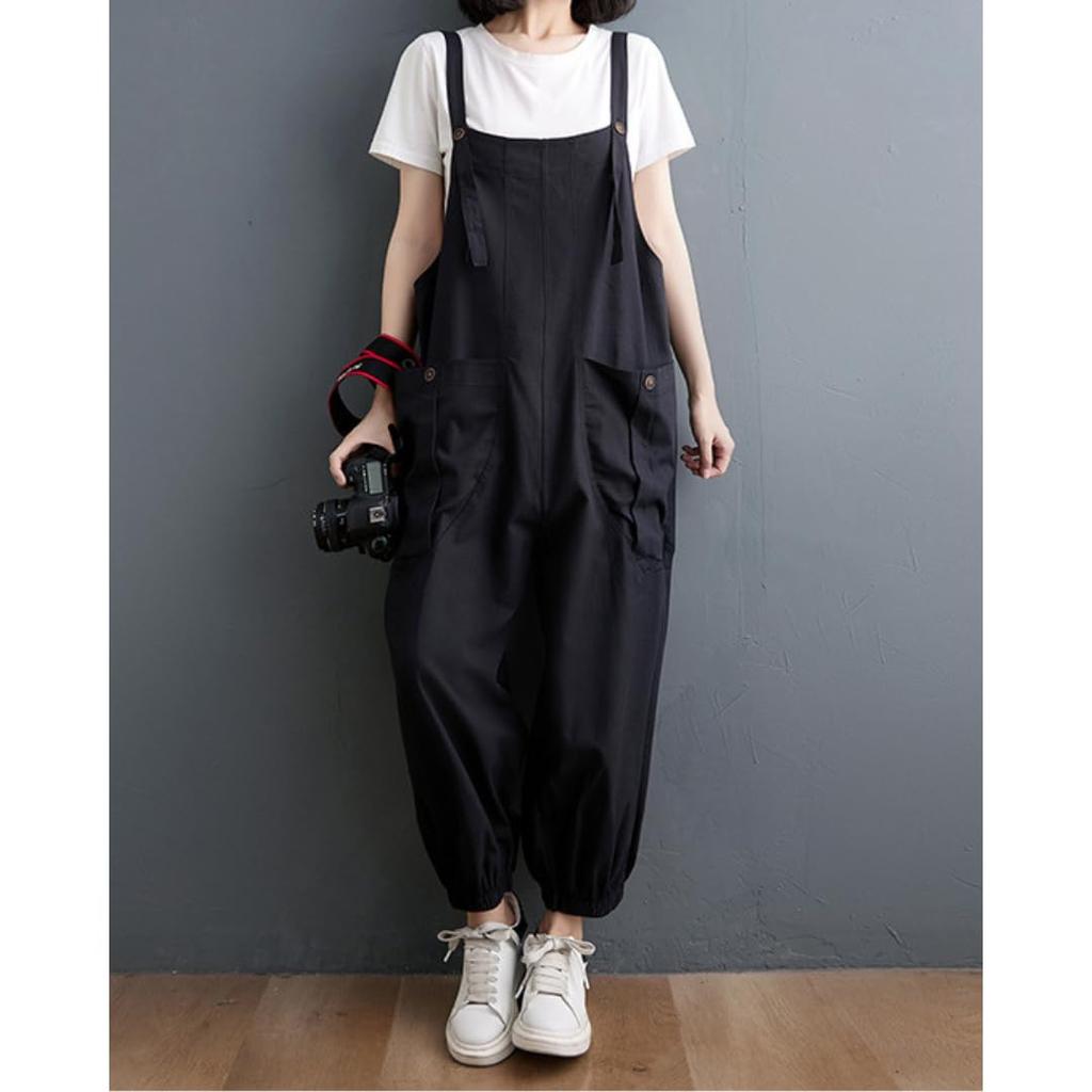 Легкое боди для беременных, включающее морщины, большую четверть длины, все в длинной осенней [VIVEL] Свободное, комбинезоны, женские комбинезоны, брюки, покрытие, карманы,