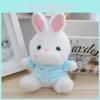 Plush Rabbit Whimsical Keychain Adorable Stuffed Toy Doll With Colorful Clothing Options