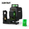 3D Green Laser Level with 8 Lines German Laser Diode 2x360 Separate Working Lines 5200 mAh Lithium Battery