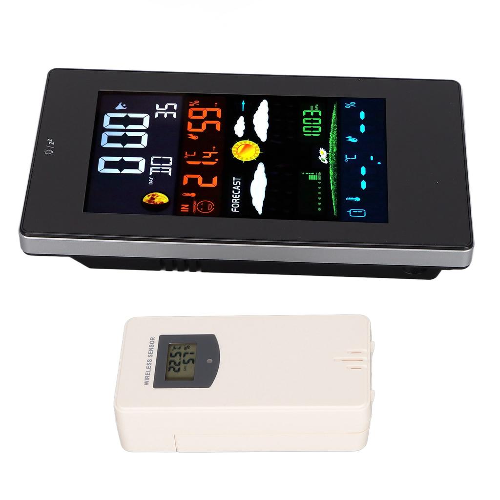 Weather Station Humidity Temperature Monitoring USB Powered Weather Forecast Clock Function Home