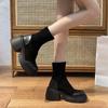 Fashion New Boots Women's Fashion Mid Tube Boots 2024 Women's Square Heel Round Head Autumn and Winter Boots