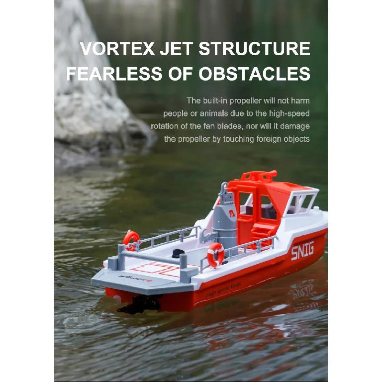 Rc Speedoat Rescue Boats Model 50M Long Range Wireless 2.4G Radio Control Boat Ship 8Km/h Electric Toys for Children Boys Kids