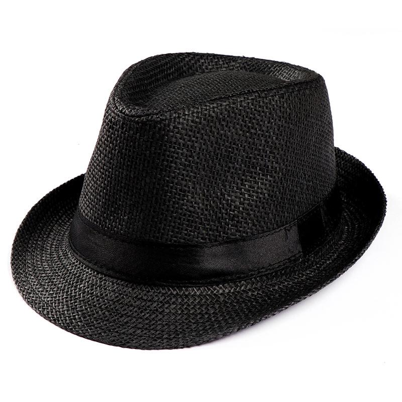 Шляпа унисекс для мужчин и женщин Fedora Trilby соломенная кепка с широкими полями Beach Sun Gentleman Adlut