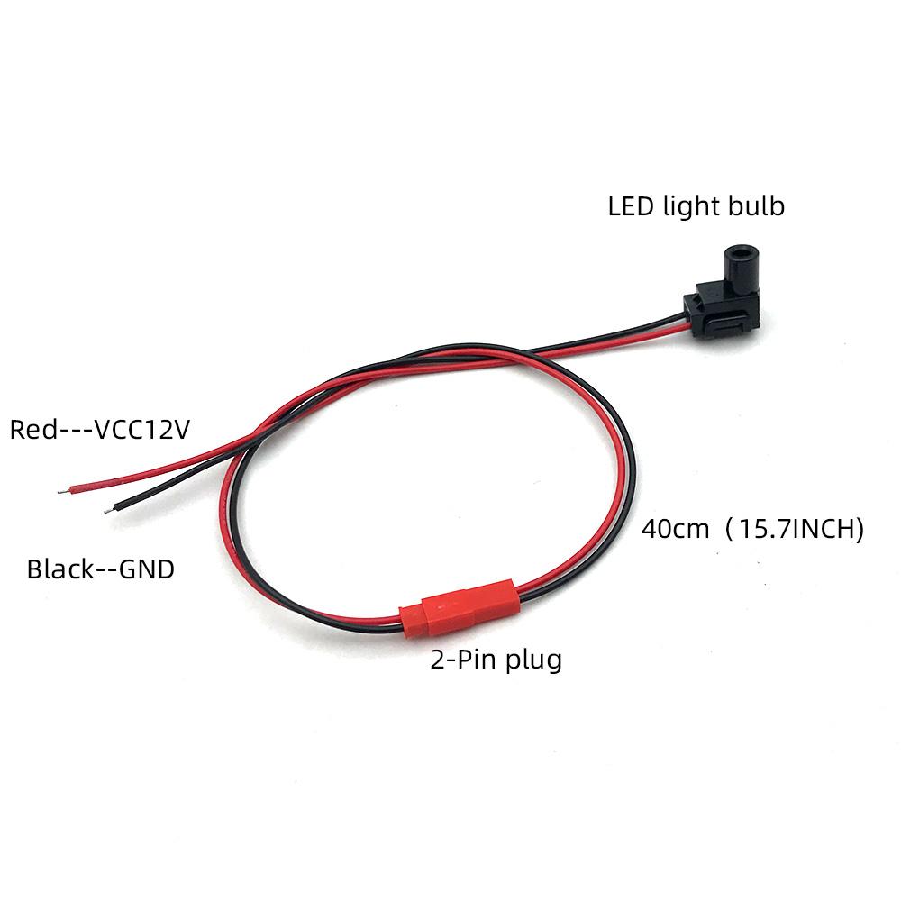 4pcs 12V 0.2W Led Light Source Plastic Mini Illuminator L-type LED Emitter Side Glow Fiber Optic Lamp Car Use 3/5/8MM Hole