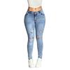 Women's Fashionable Casual Micro Flared With Frayed Edges And Double Button Jeans