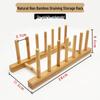 Натуральная бамбуковая сушилка для посуды с 6 отделениями