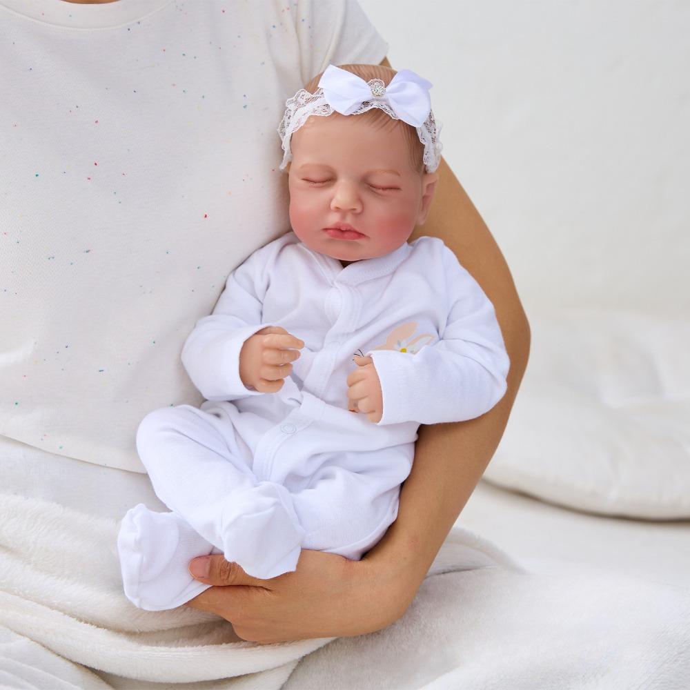 Реалистичные 19-дюймовые куклы-мальчики Reborn, LOULOU, полностью виниловое тело, закрытые глаза, имитация куклы, ручная работа, расписанные волосы, куклы Rebirth для детей от 3 лет