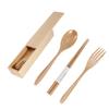 Портативный набор столовых приборов Деревянные палочки для еды Вилка Ложка Набор столовых приборов для дома и путешествий