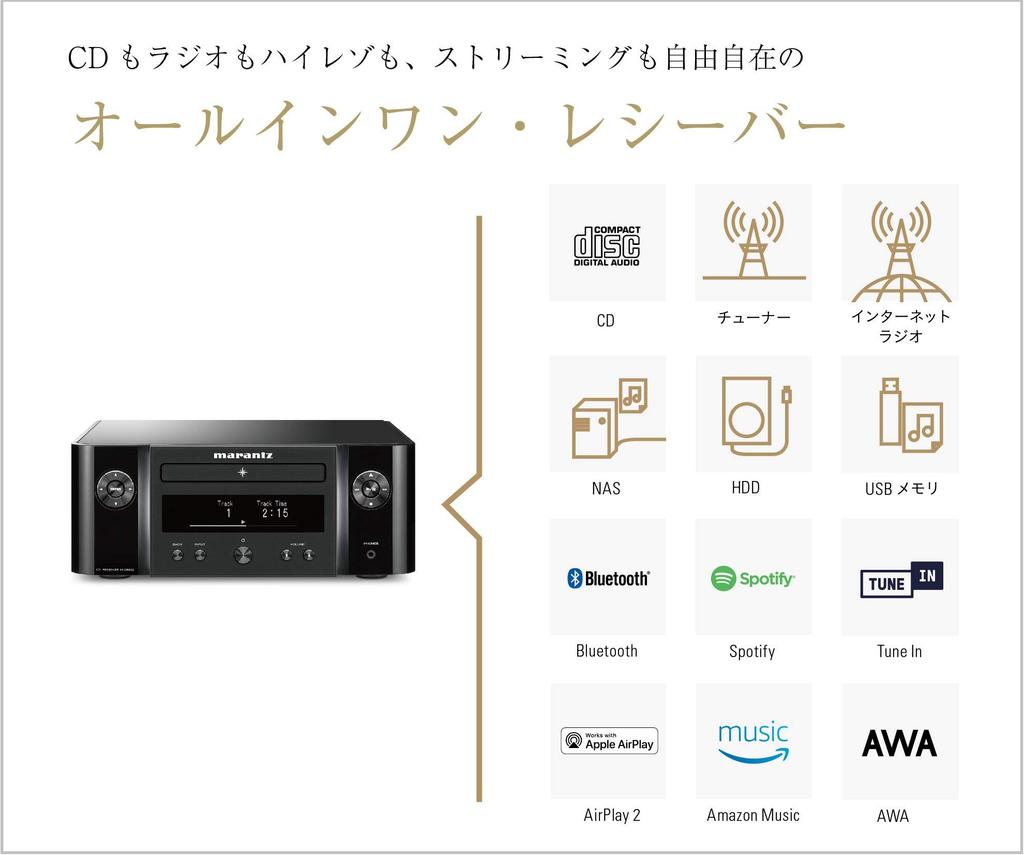 Marantz Marantz CD-ресивер с широким разрешением FM, совместимый с источником звука, черный M-CR612, совместимый с Bluetooth/Airplay2/высокий M-CR612/FB