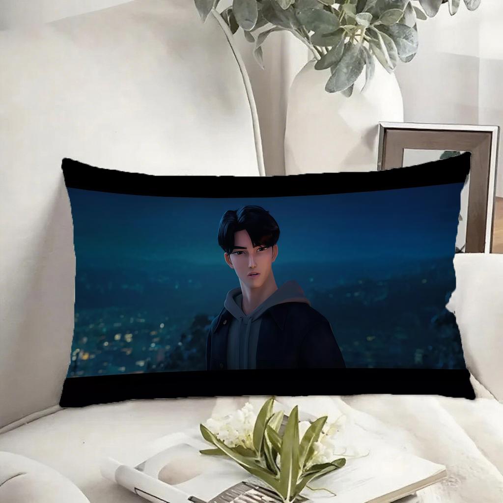 KPop Demon Hunters Наволочка в стиле аниме: разноцветные звездные персонажи, классные узоры, модный декор для дома