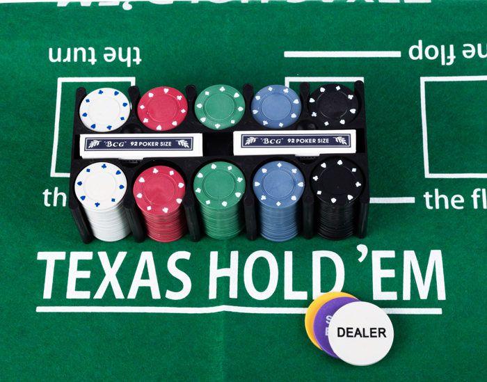 Полный набор для покера - Engelhart - Металлическая коробка - 200 фишек - 2 колоды карт - В комплект входят аксессуары