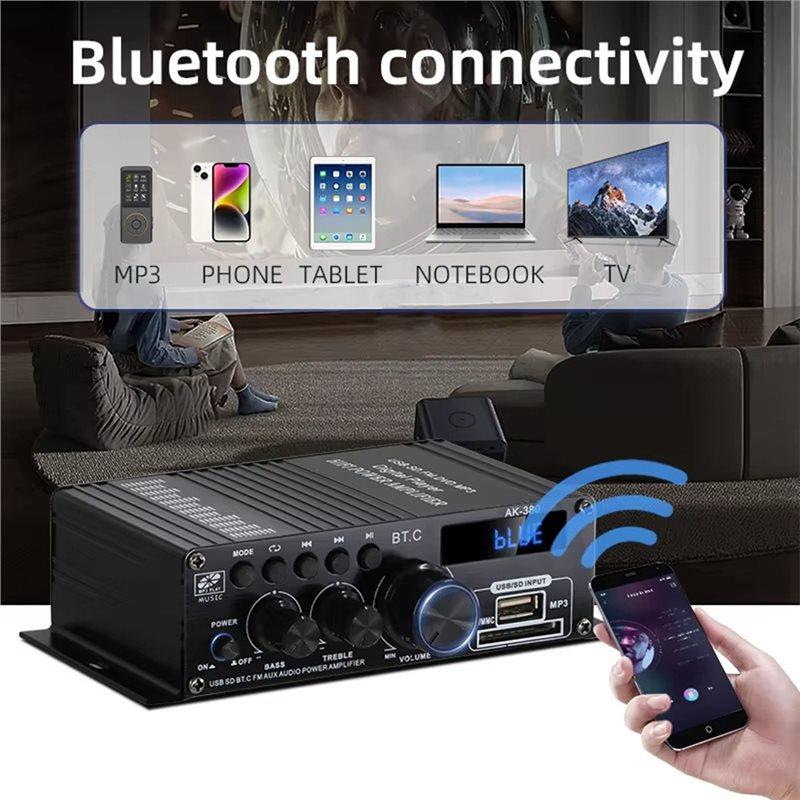 Bluetooth 2-канальный Hi-Fi Стерео Усилитель Мощности Для Дома Автомобиля Караоке Вечеринки Аудио Системы