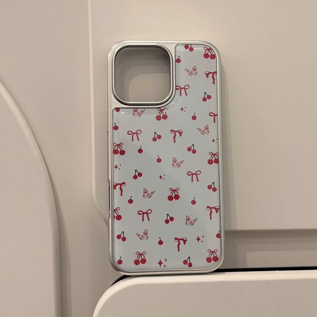 Ins Cherry Bow with 16 for Apple 17pro Max Phone Case for IPhone14 Epoxy 1315 for Huawei