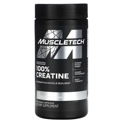 Platinum 100% Creatine, Вегетарианские капсулы 100 (1,25 г на капсулу)