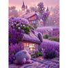 5D DIY Алмазная картина Красивый лавандовый дом и ландшафт Мозаика Алмазная вышивка Картина Полный Декор для дома со стразами