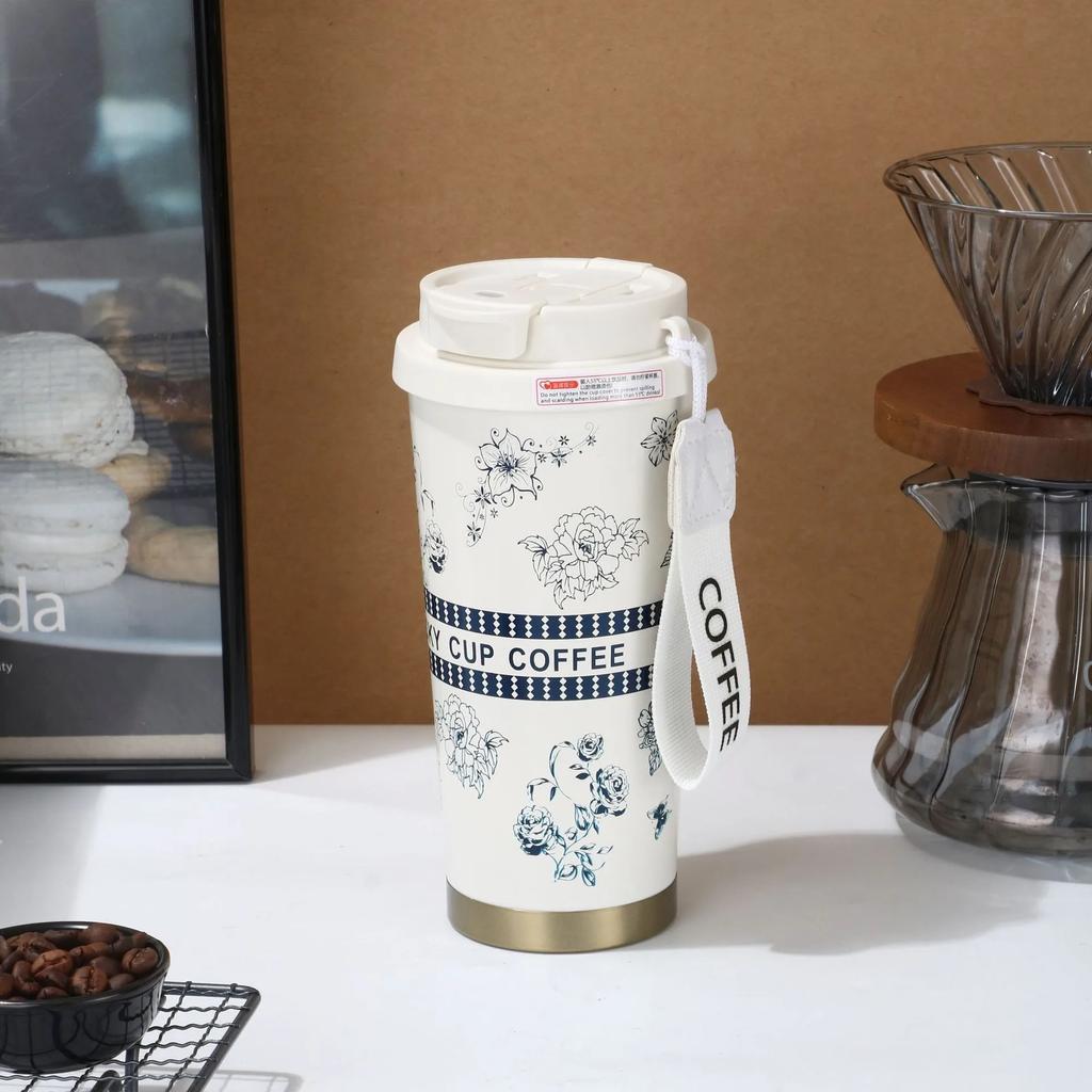 500ml Coffee Mug 316 Stainless Steel Vacuum Flask and Directly Drinking Insulated Tumbler Thermal Cup Double Wall Leak-proof