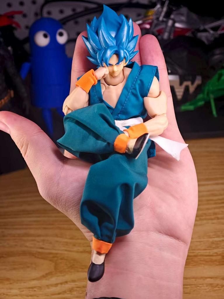 New Shf Series Figures Son Goku Daoist Robe Orange Blue Uniforms Training Suit Clothes Accessories Toys