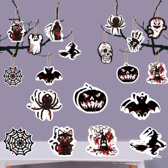 1 комплект подвеска на Хэллоуин, простая установка, подвесные украшения с тыквой и призраком для праздничного украшения дома
