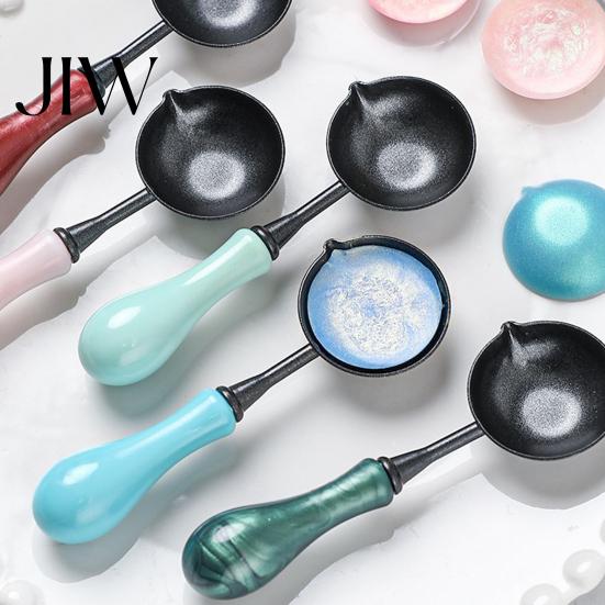 Wax Stamp Accessories Seal Spoon with Ergonomic Handle, Non-Stick Sealing Melting Spoon, Crafting Supplies Warmer for Envelope & Letter Art