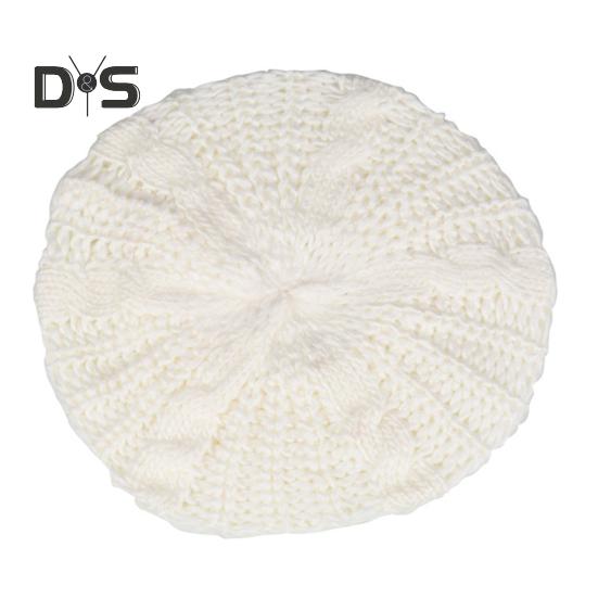 Женская осенне-зимняя вязаная шапка-чепчик, однотонная эластичная витая текстура, сохраняющая тепло, берет, кепка для фотосъемки, для активного отдыха на природе, путешествий, велоспорта