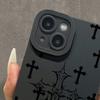 Черный графический чехол с крестами для iPhone 15 14 13 12 11 x XR Xs SE2 SE 8 7 plus pro Max mini силиконовая задняя крышка