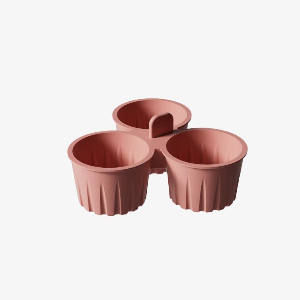 Силиконовый рамекин для аэрофритюрницы, многоразовая форма для выпечки в аэрофритюрнице с ручкой, долговечная, антипригарная, форма для яиц, чашка для выпечки, кухня, дом