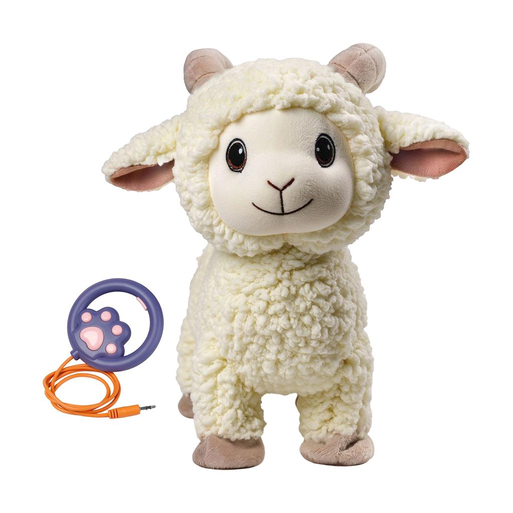 Electronic Interactive Singing Walking Lamb Plush Toy, Sheep Stuffed Animal With Leash, Soft Sheep Baby Toys Pet For Babies And Toddlers