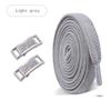Elastic Laces Sneakers Tennis No Tie Shoe Laces Silver Diamond Lock Shoelaces Without Ties Flat Shoelace for Shoes Accessories