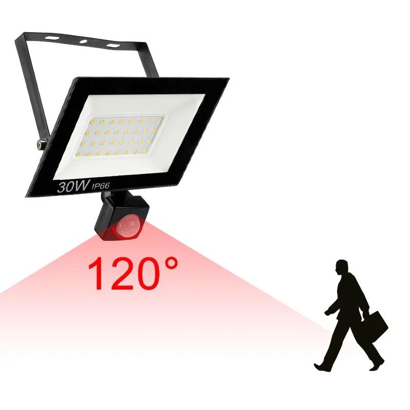 LED Flood Light 100W 50W 30W 20W 10W DC 220V Outdoor IP66 Waterproof Reflector Spotlight Street Light Wall Lamp Garden Lighting