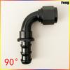 Universal Push-on Hose End Fittings Fuel Oil  0 45 90 180 Degree Cooler Hose AN4 AN6 AN8 AN10 AN12 Connection Adapter