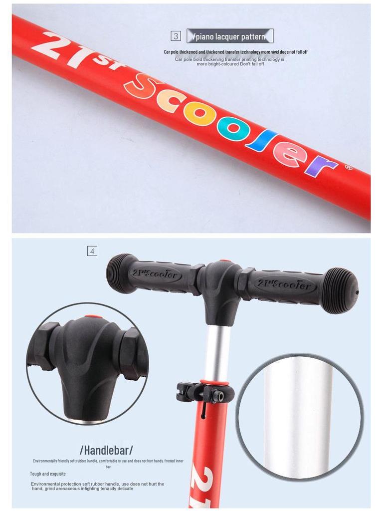 21st Water Ripple Kids' Scooter, Light-Up Wheels, Ages 2-15