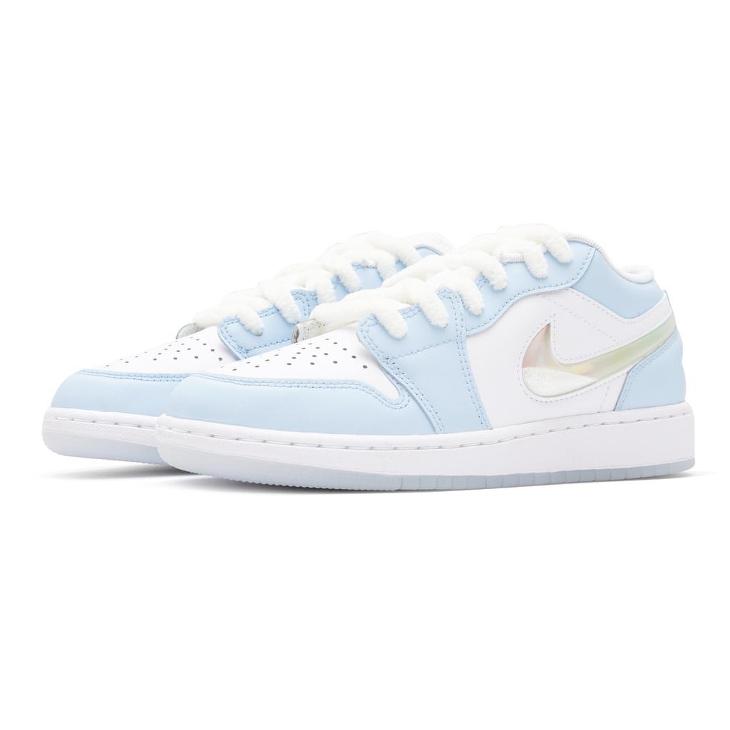 Jordan Air Jordan 1 Low Винтажные Баскетбольные Кроссовки Женские Бело-Синие FQ9112-100(Команда-)