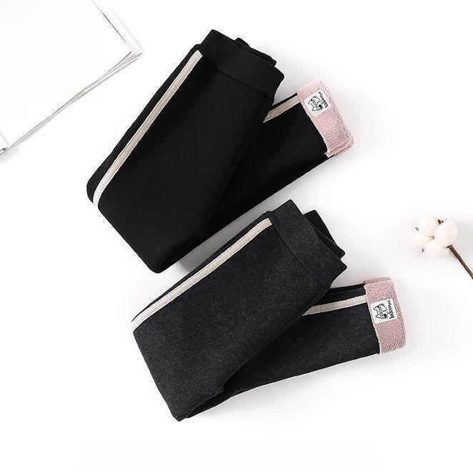 Зимние леггинсы для девочек из плотного бархата - теплые цельные брюки для детей