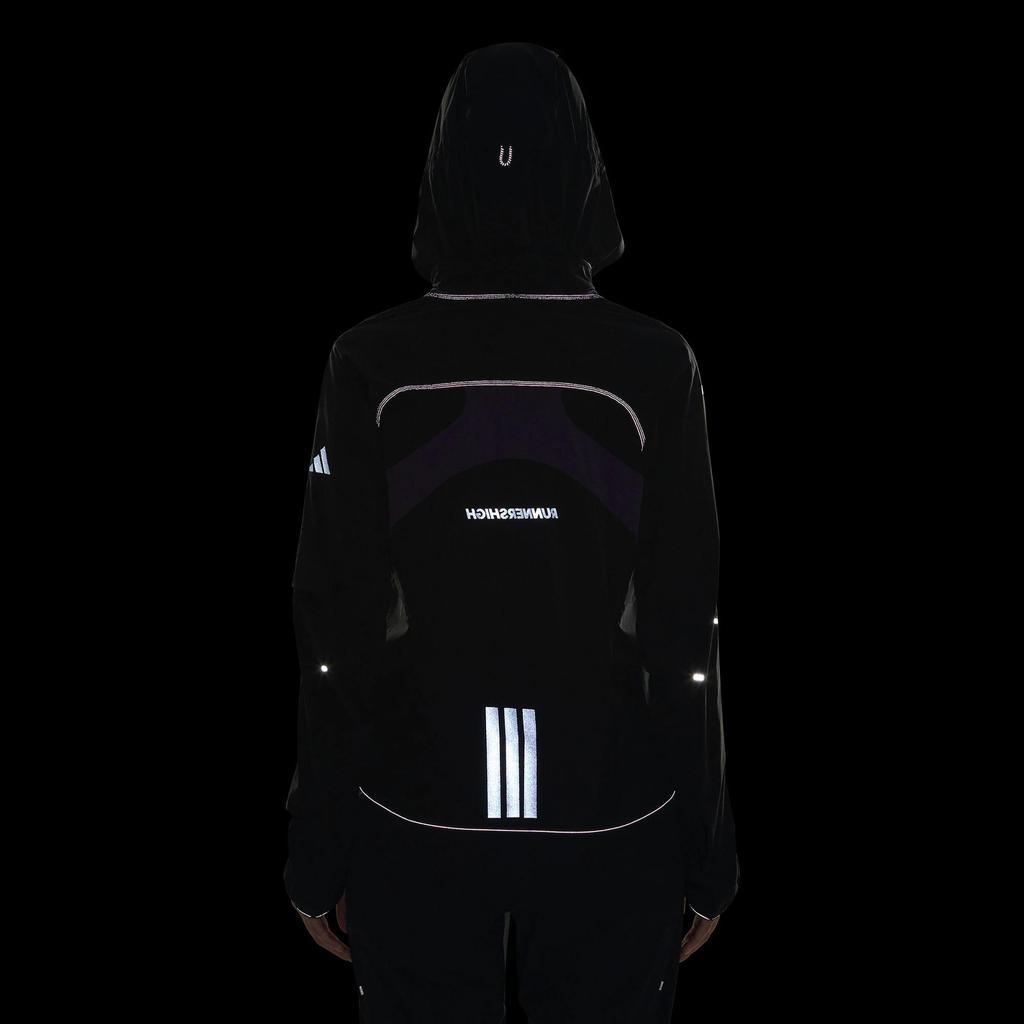 adidas Женская беговая куртка RUN W BREEZE J Черный/Фиолетовый KF4923